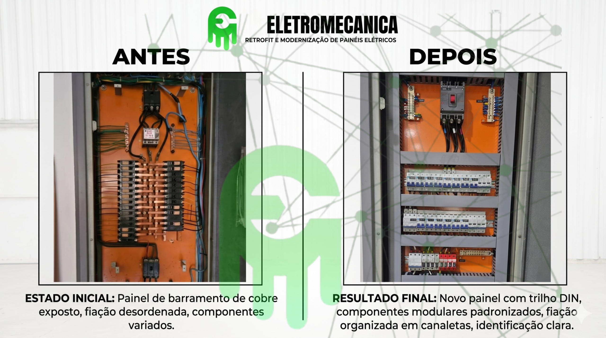 Detalhe Interno do Retrofit de Painéis